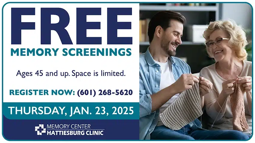 Hattiesburg Clinic, Memory Center, Ronald Schwartz, memory screening