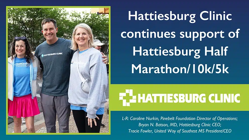 Hattiesburg Clinic, half marathon, title sponsorship