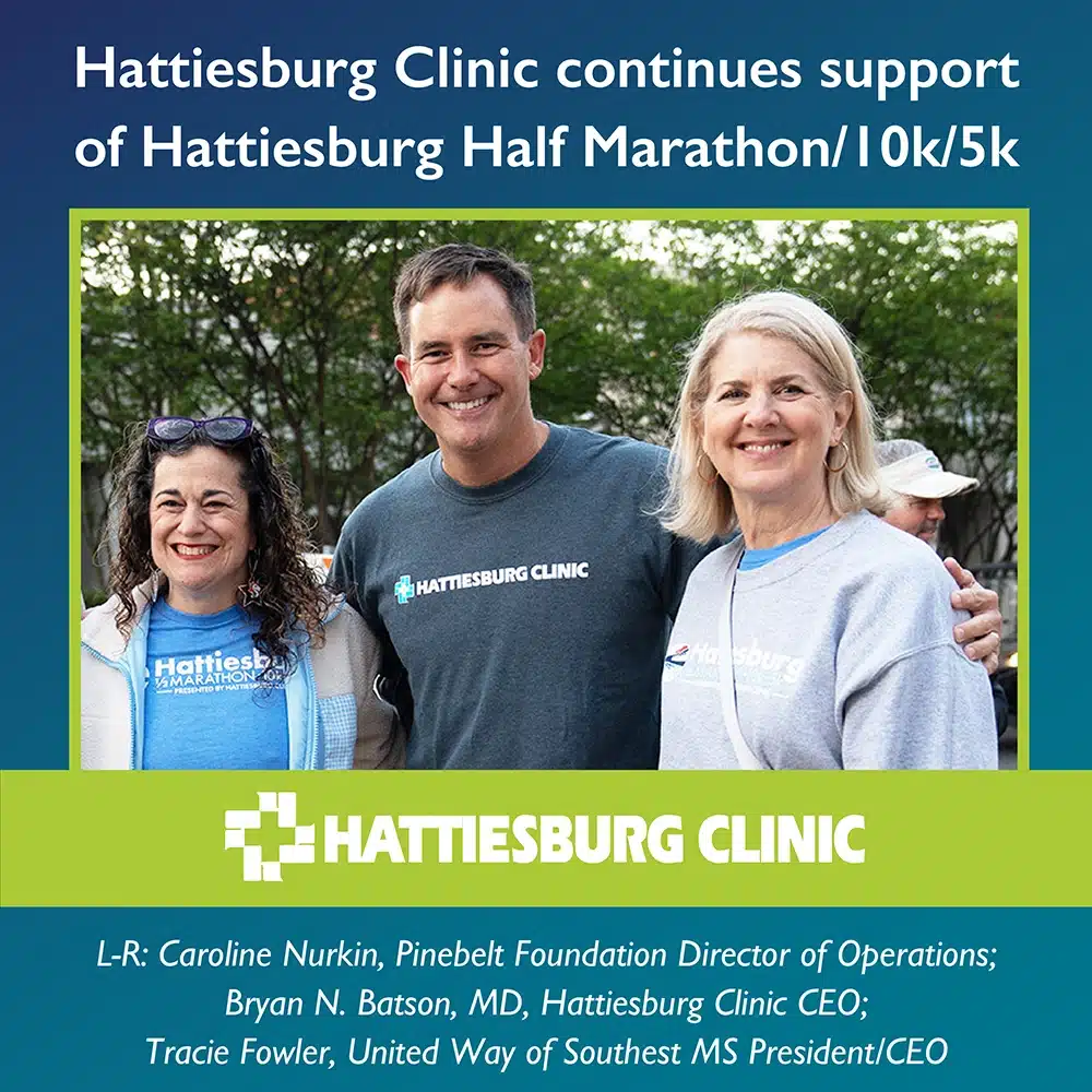 Hattiesburg Clinic, half marathon, title sponsorship