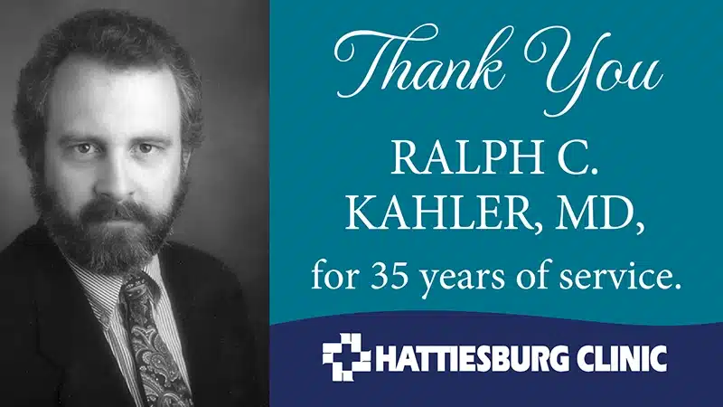 Ralph C. Kahler, MD, Retires after 35 Years